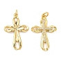 Латунные микро проложить кубического циркония подвески, крестик