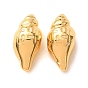 Brass Beads, Conch Shell Shape, Rack Plating, Long-Lasting Plated