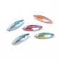 Glass Rhinestone Cabochons, Pointed Back, Faceted, Horse Eye