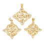 Латунные микро проложить кубического циркония подвески, подвески в виде цветов/узлов