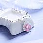 Chic Pink Sakura Necklace - Minimalist Short Lock Collar Pendant Jewelry