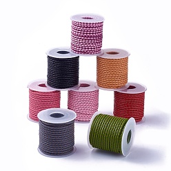 Оплетенный шнур из натуральной кожи, кожаный шнур ювелирных изделий, ювелирные изделия DIY делает материал, с катушкой
