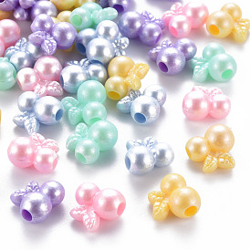 Opaque Acrylic Beads, Cherry