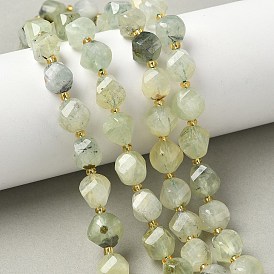 Природные пренит нитей бисера, с бисером, граненые, твист