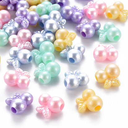 Opaque Acrylic Beads, Cherry