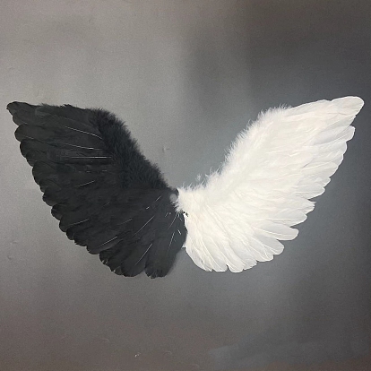 Мини-кукла с крыльями ангела и перьями, Реквизит для детской фотосъемки, украшения, аксессуары