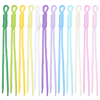 12 pièces 12 décorations pendentifs en corde de nylon de couleurs
