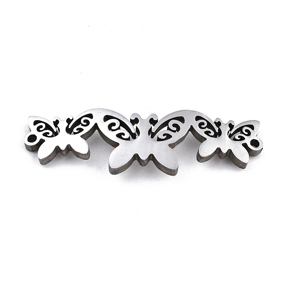 304 Stainless Steel Link Connectors, Laser Cut, Butterfly