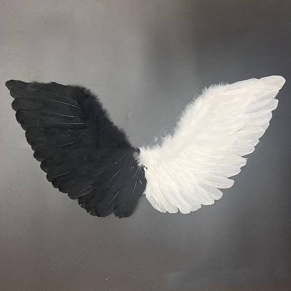 Мини-кукла с крыльями ангела и перьями, Реквизит для детской фотосъемки, украшения, аксессуары