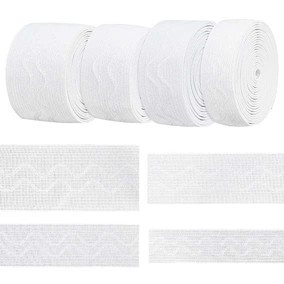 8 ярды 4 стили полиэстер нескользящая силиконовая эластичная лента захвата для швейного проекта, квартира с волной