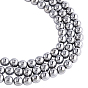 3 Strands Non-magnetic Synthetic Hematite Beads Strands, Beads Strands, Grade A, Round