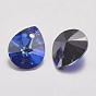 Faceted K9 Glass Rhinestone Charms, Imitation Austrian Crystal, Drop