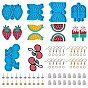 5Pcs DIY Pendant Silicone Molds,Resin Casting Molds, For UV Resin, Epoxy Resin Jewelry Making, 20Pcs Iron Earring Hooks & 40Pcs Plastic Ear Nuts & 20Pcs Iron Ear Stud & 40Pcs Iron Open Jump Rings