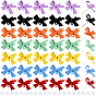 42Pcs 7 Colors Alloy Stud Earring Findings, with 925 Sterling Silver Pins and Loop, Bowknot