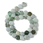Natural Myanmar Jadeite Beads Strands, Faceted, Flat Round