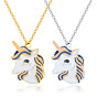 Personality Unicorn Necklace Pony Titanium Steel Pendant Clavicle Chain Stainless Steel Drip Oil Jewelry
