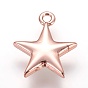 Brass Enamel Charms, with Freshwater Shell, Star
