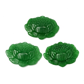 Подвески из натурального бирманского нефрита, окрашенные в различные цвета., резные подвески в виде цветка лотоса, окрашенные