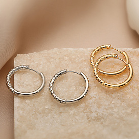 Brass Hoop Earrings, Ring