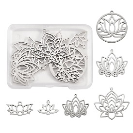 12шт 6 стиль 304 и 201 подвески из нержавеющей стали, подвески для лазерной резки, лотос