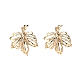 Латунные серьги-гвоздики поиск для женщин, с петлей, лист