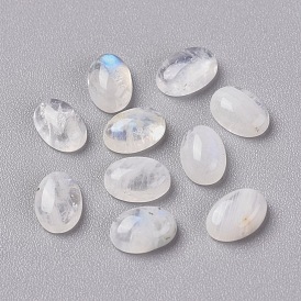 Cabujones de piedra lunar arcoíris naturales, oval