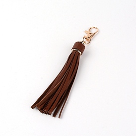 Подвески из искусственной кожи с кисточками, со сплавочной фурнитурой