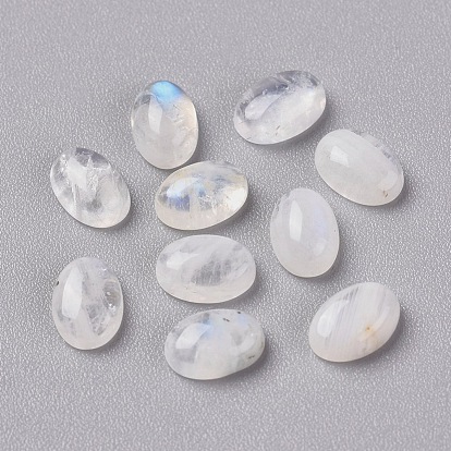 Cabujones de piedra lunar arcoíris naturales, oval