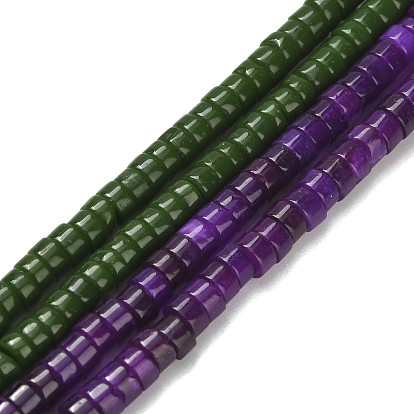 Бусины из натурального белого нефрита, диск, Heishi бусы, окрашенные