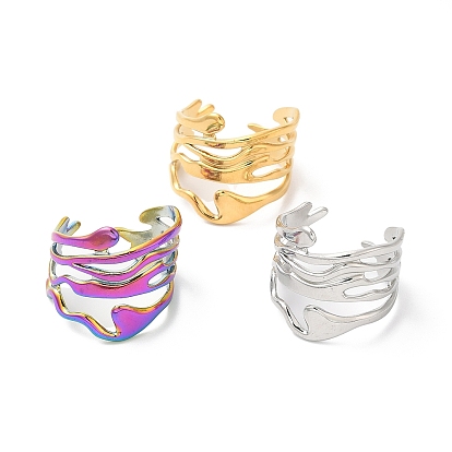 304 открытое манжетное кольцо из нержавеющей стали для женщин