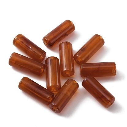 Акриловые бусины, трубка, имитация драгоценных камней, колонка