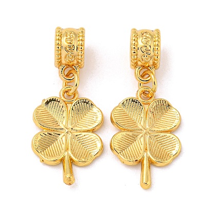 Европейские подвески из сплава в тибетском стиле, Подвески с большими отверстиями, клевер