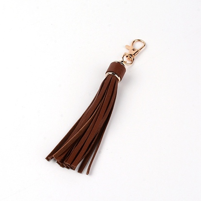 Подвески из искусственной кожи с кисточками, со сплавочной фурнитурой