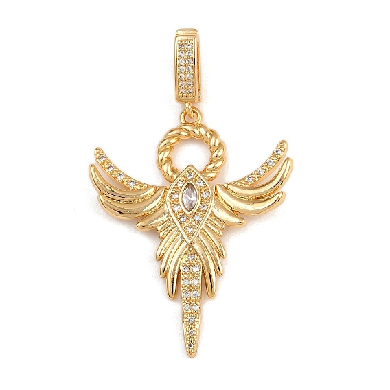 Латунные микро проложить кубического циркония подвески, чары феникса, без никеля 