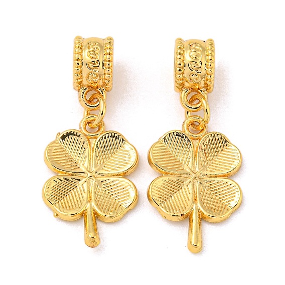 Европейские подвески из сплава в тибетском стиле, Подвески с большими отверстиями, клевер