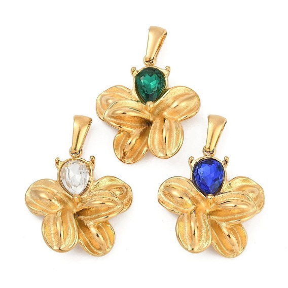 304 из нержавеющей стали горный хрусталь подвески, , золотые