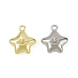 Латунные подвески, звезда с улыбкой на лице подвески, долговечный