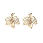 Латунные серьги-гвоздики поиск для женщин, с петлей, лист