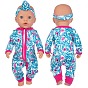 Cloth Doll Jumpsuit & Headband, with Flower & Animal & Fruit Pattern, for 18 inch Girl Doll Dressing Accessories