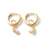 Moon & Star Clear Cubic Zirconia Hoop Earrings, Rack Plating Brass Dangle Earring for Women, Long-Lasting Plated, Lead Free & Cadmium Free
