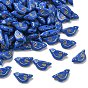 Plating Opaque Acrylic Beads, Metal Enlaced, Bird