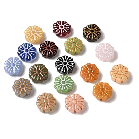 Opaque Lampwork Beads, Flower