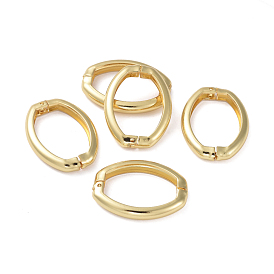 Brass Shortener Clasps, Twister Clasps, Long-Lasting Plated, Real 18K Gold Plated, Oval Ring