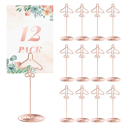 Железная визитница, держатели для фотографий в форме самолета, для свадьбы, день рождения стол номер знак