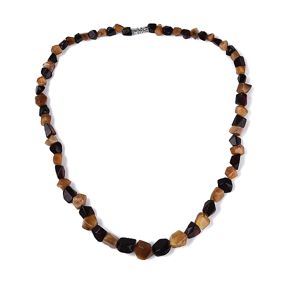 Natural Amber Nuggets Graduated Beaded Necklaces with Brass Clasps