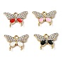 Подвески из эмали из сплава с УФ-покрытием, со стразами, бабочка