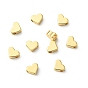 SHEGRACE Brass Beads, Cadmium Free & Nickel Free & Lead Free, Heart