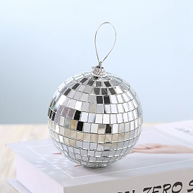 Plastic Disco Ball Pendant Decoration, Glass Mirror Mosaic Craft Decoration Sphere