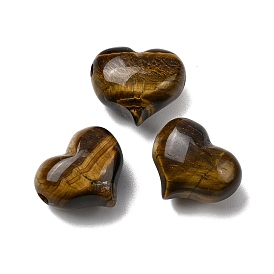 Природных тигровый глаз бисером, толстое сердце