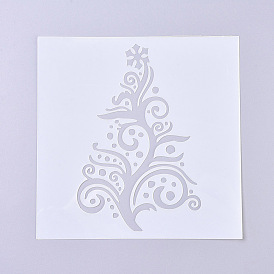 Christmas Theme Plastic Reusable Drawing Painting Stencils Templates, for Painting on Fabric Canvas Tiles Floor Furniture Wood
